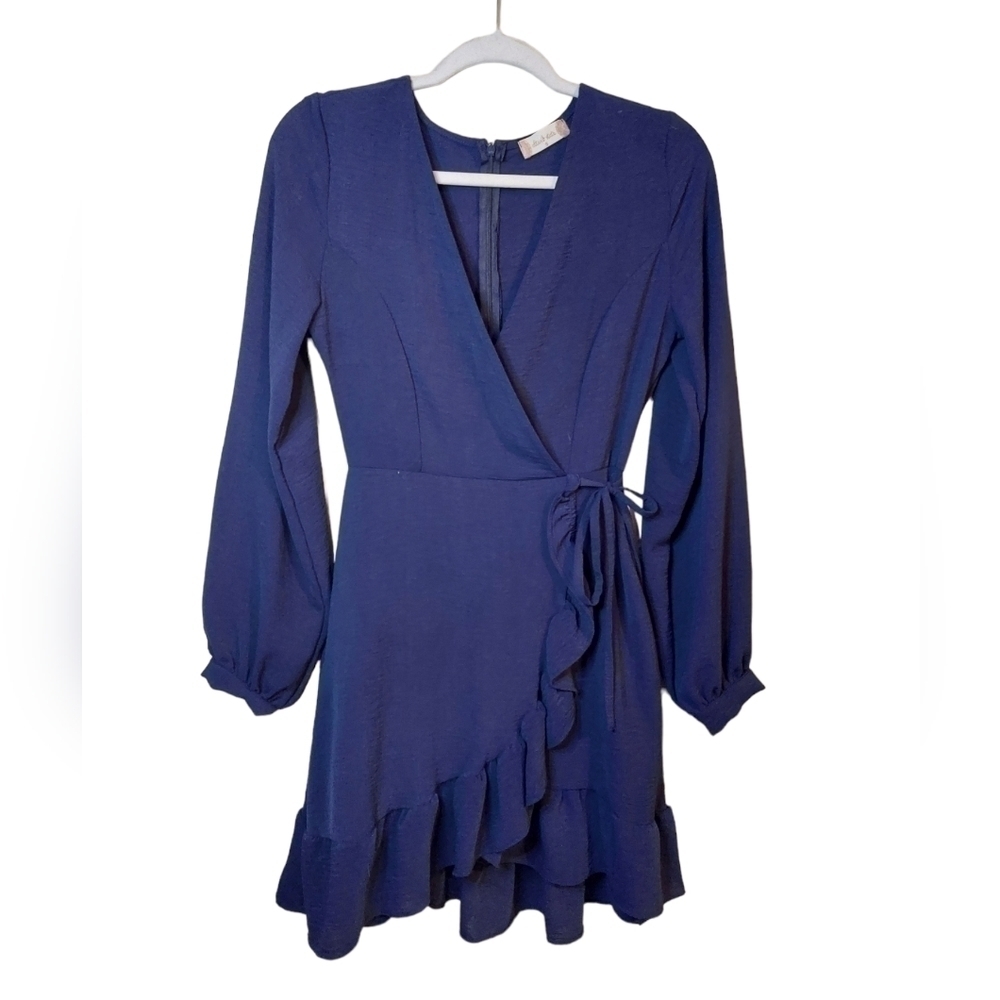 ALTAR'D STATE LADIES LONG SLEEVE WRAP DRESS- S